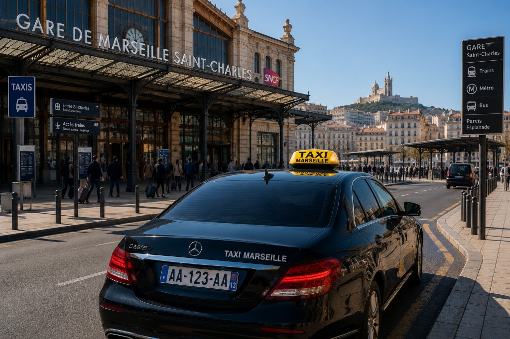 Taxi Marseille gare Saint-Charles : transfert train et correspondance